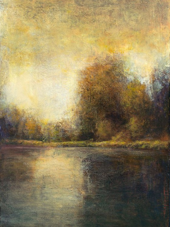 Misty Pond 18x24 inches