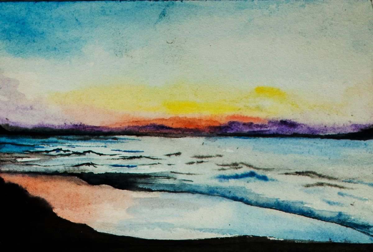 Calm Waters | Original Watercolor , 2019 by Kashika