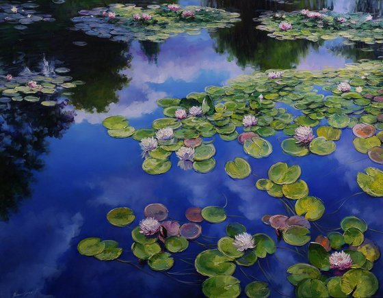 "Water lilies on the water"