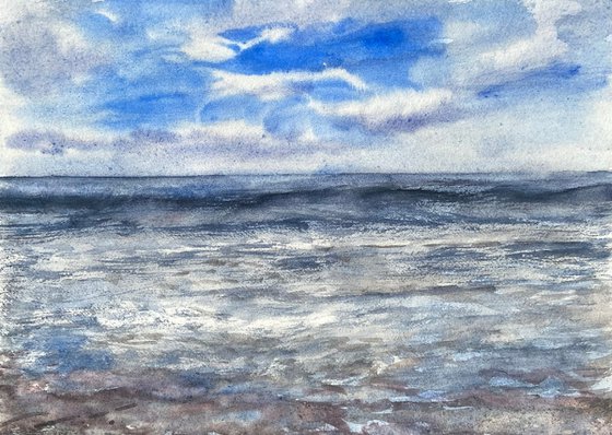Blue Sea and Clouds