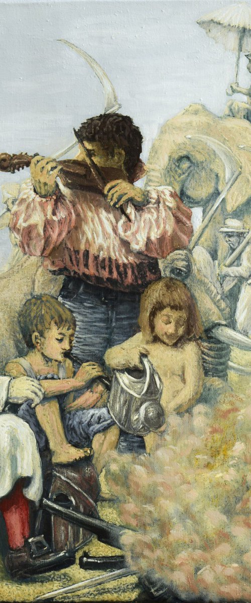 working on a country lane by Antonio Mele