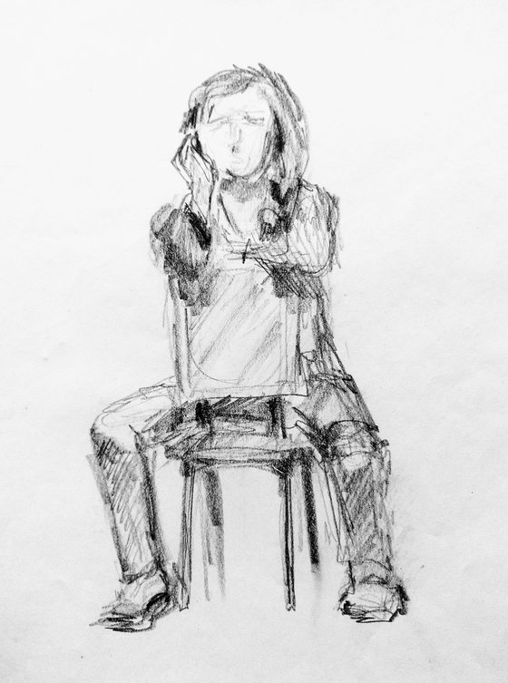 Sketch for a portrait.