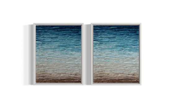 Serenity V diptych -  Framed