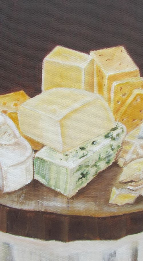 Still life with cheese by Ira Whittaker