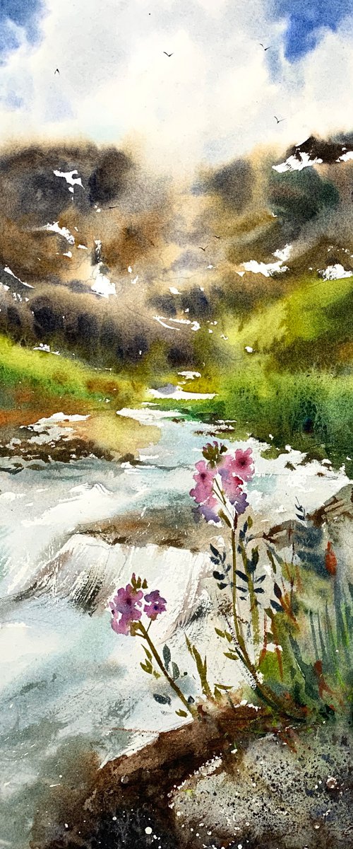 Mountain river #4 by Eugenia Gorbacheva