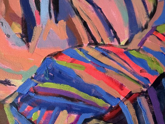 Shimmering Nude Relaxing