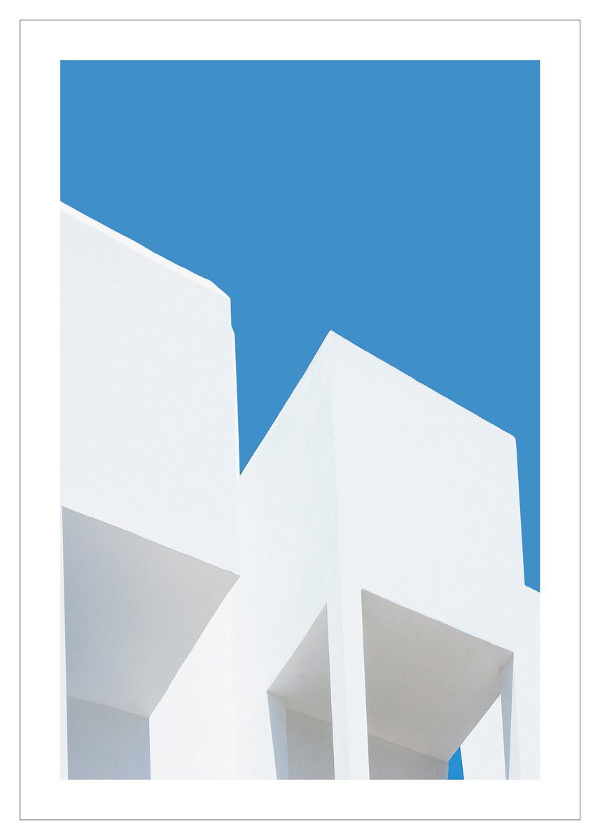 Geometric Cityscapes Photograph By Beata Podwysocka, 20 X 28, Memory From Greece 1, Original Artwork