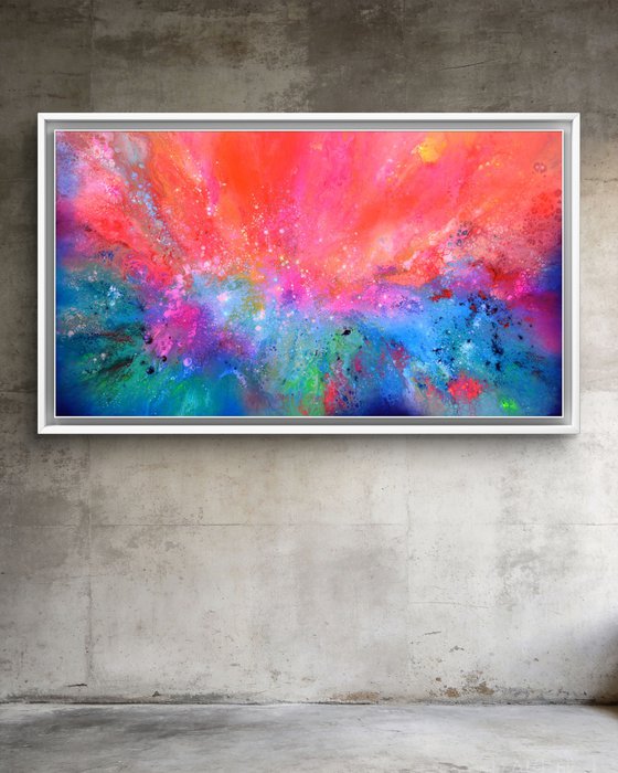 Flow with the Wind - Large Colorful Abstract
