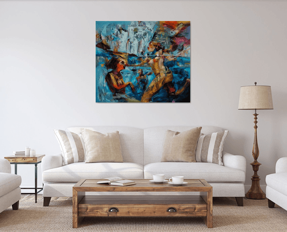 Over the blue mirror