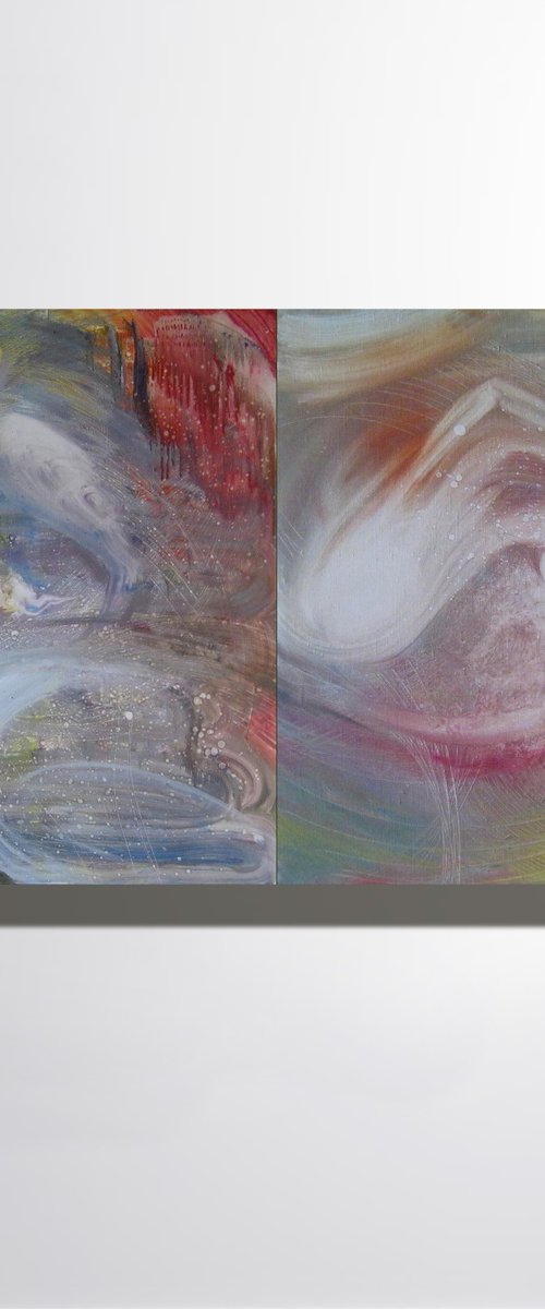 "Man and Woman" diptych by Marya