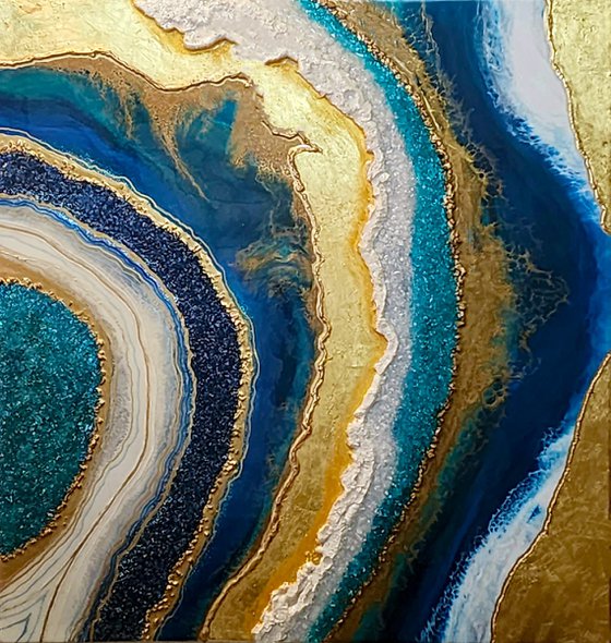 Blue and Gold Geode