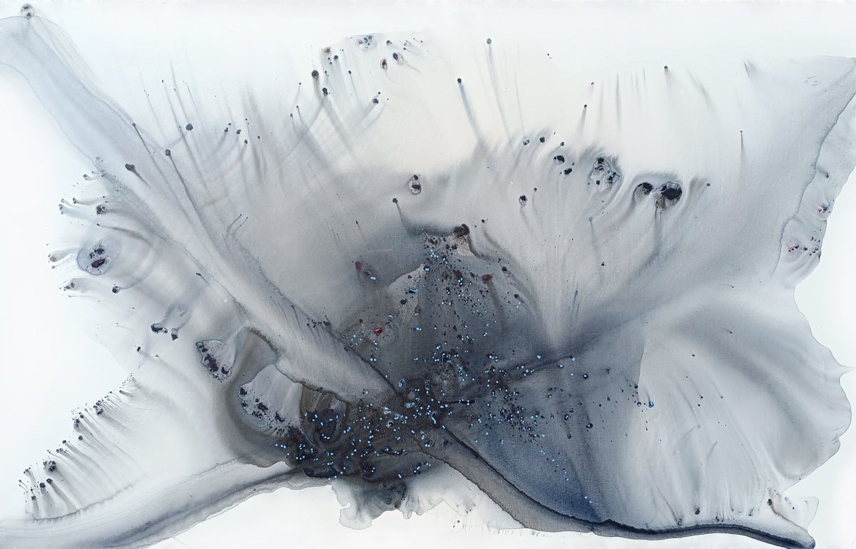 Abstract Landscape Acrylic Painting By Muriel Napoli, 63 X 39", Nature 314, Original Artwork