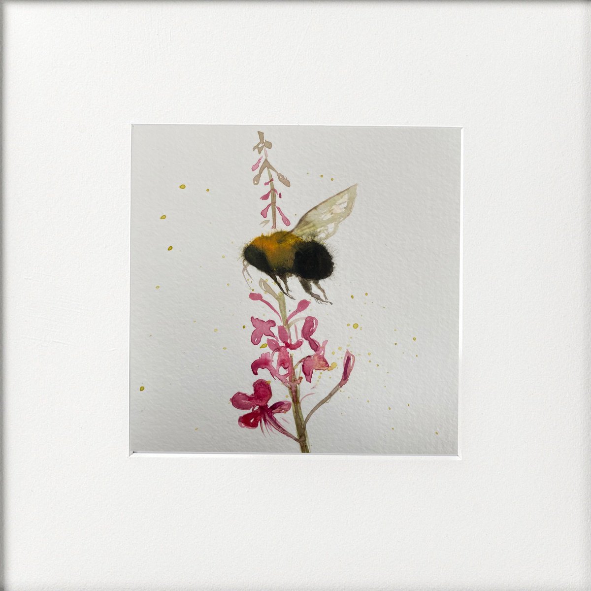 Bee Rosebay Willowherb Flower by Teresa Tanner