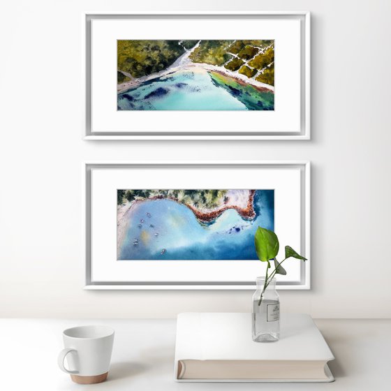 The Sea from the Sky (diptych)