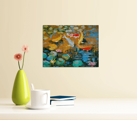 Colorful Fish in the Pond