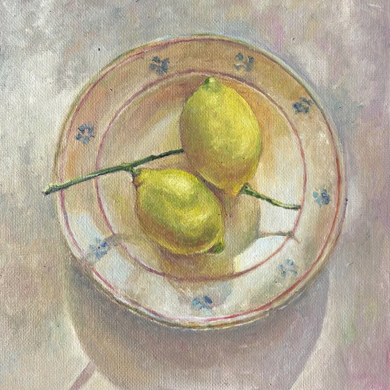 Lemons on the plate