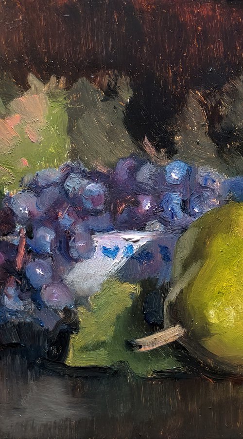 Grapes and Pear by Pascal Giroud