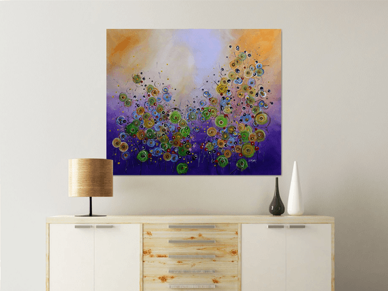 CrazyStorm #2 - Large original floral landscape