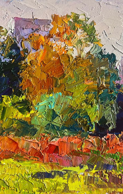 Autumn Meadows Outside the City by Boris Serdyuk