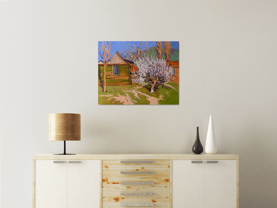 Farmhouse and Apricot Tree