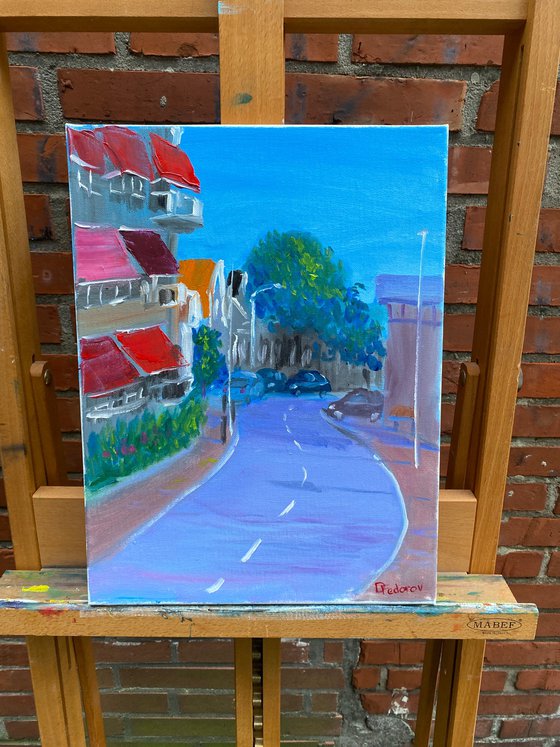 Street in Coevorden. Pleinair