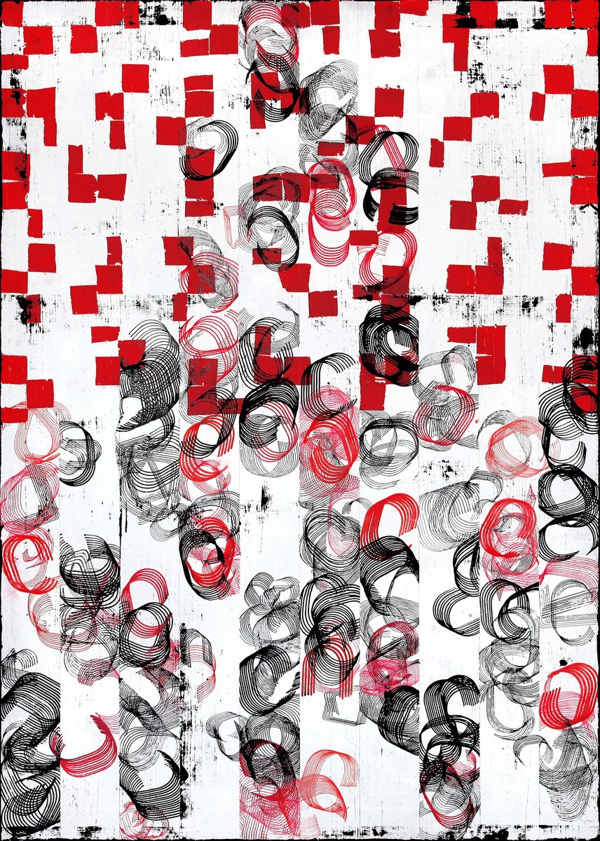 Expressive Painting , Hidden Depths 3. By Petr Strnad, 20 X 28, Artwork For Sale On Artfinder