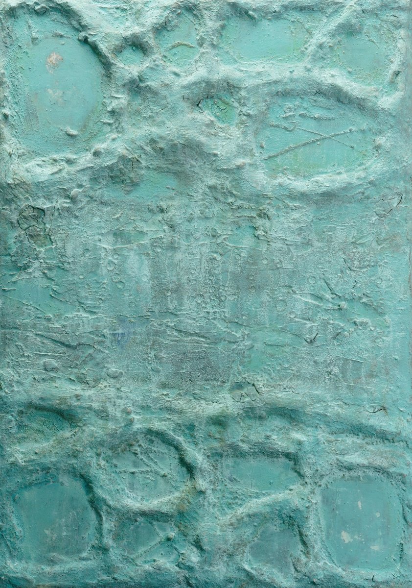 Abstract Painting By Martin Sieverding, 28 X 39", Untitled, Original Artwork