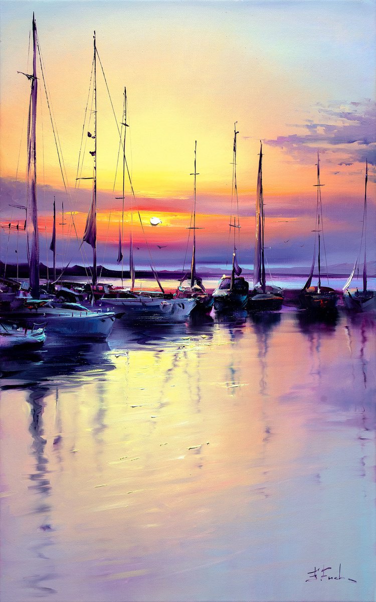 Sunrise on the Adriatic Sea by Bozhena Fuchs