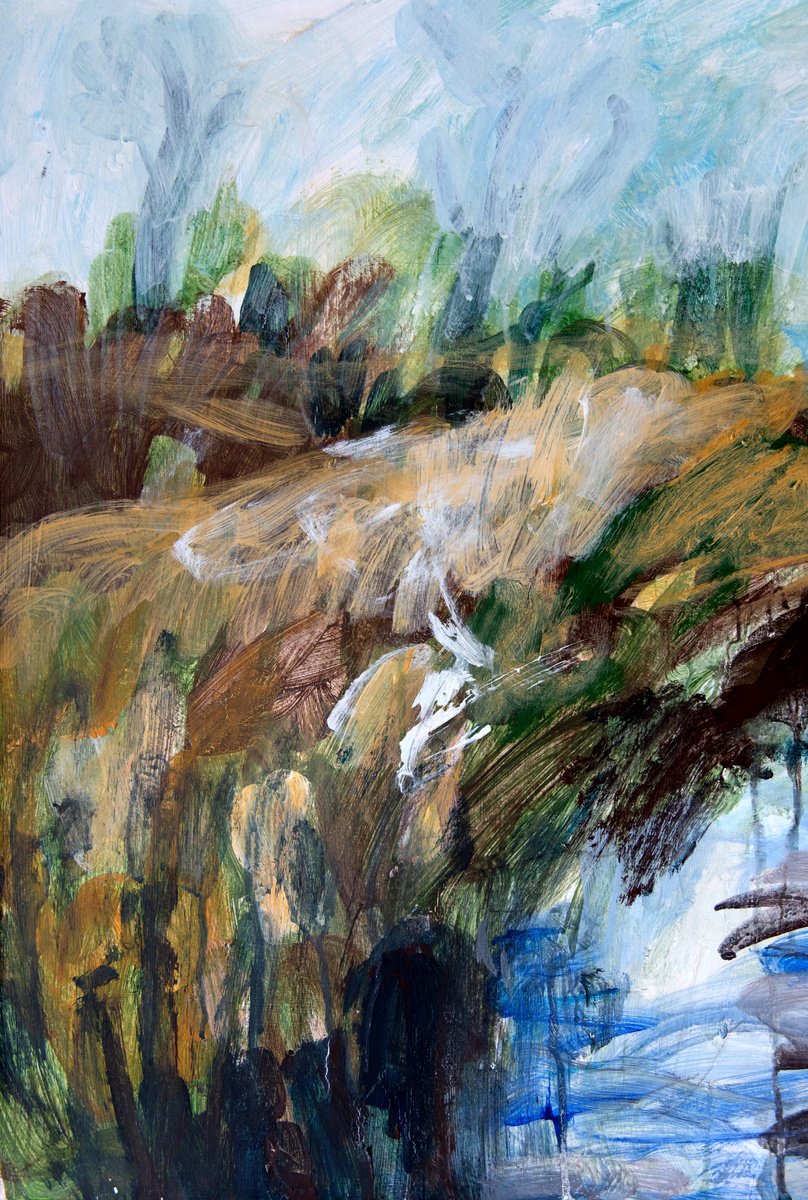  River Edge By Elizabeth Anne Fox, 15 X 23, Artwork For Sale On Artfinder