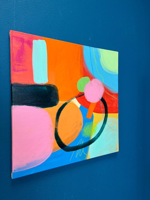 Orange and blue abstract 2412233 by Sasha Robinson