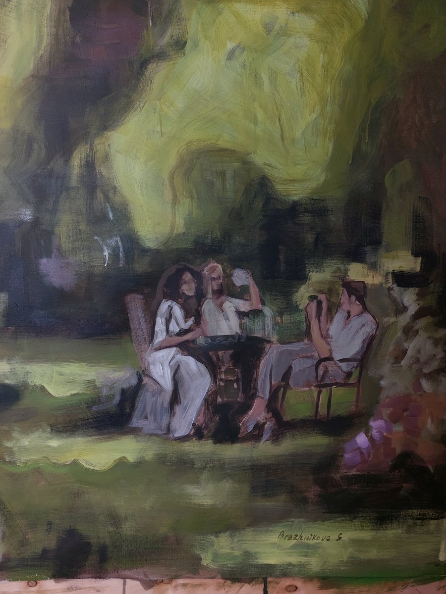  Quiet Garden By Svitlana Brazhnikova, 38 X 38, Artwork For Sale On Artfinder