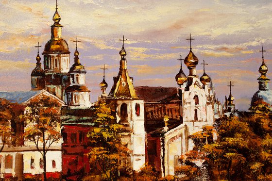 Autumn monastery , Old town , cityscape