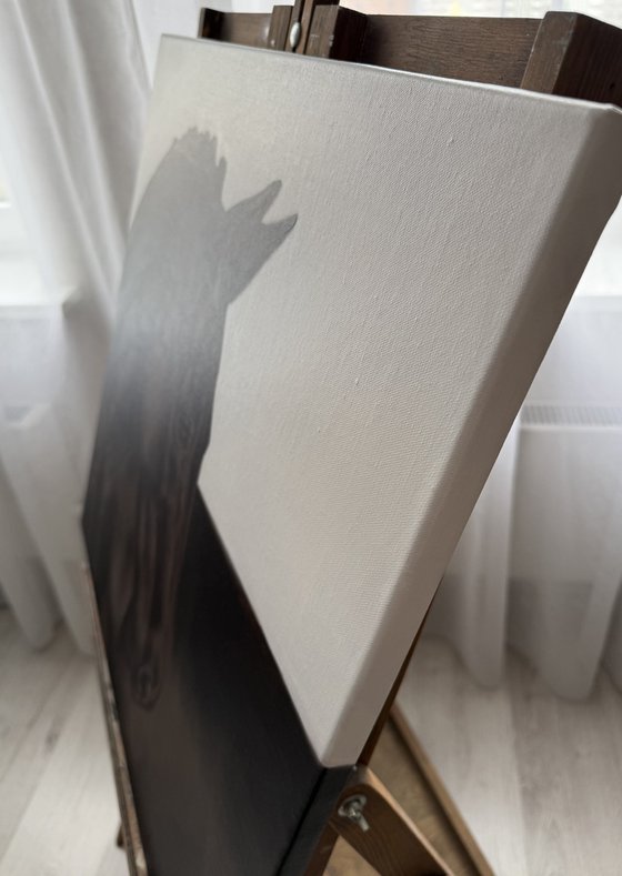 Black horse portrait