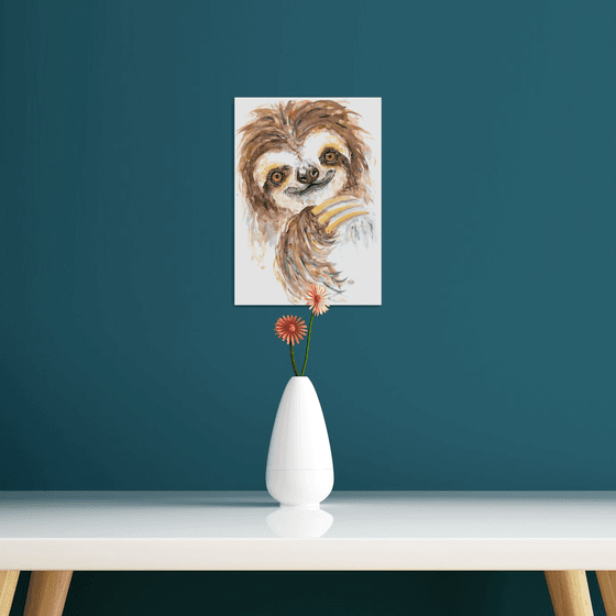 Three toed Sloth portrait