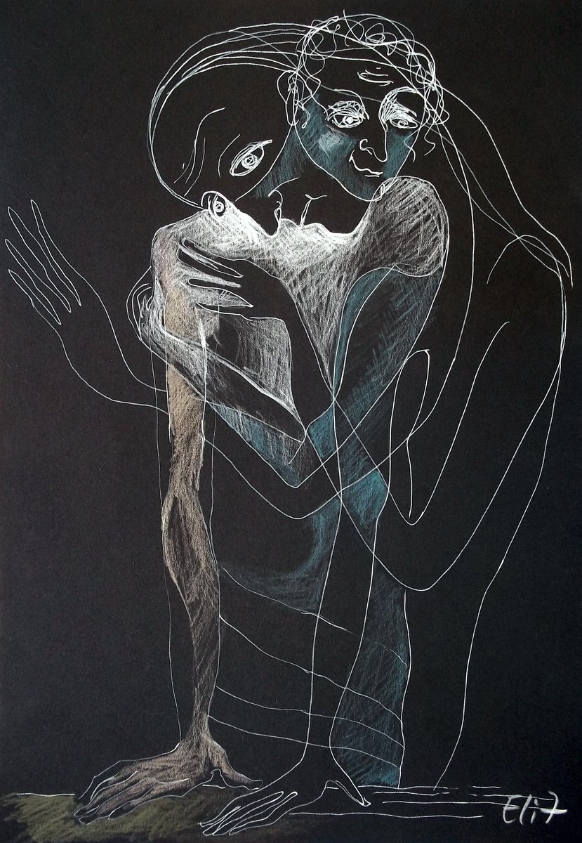 Expressive Pencil Drawing , In The Next Life... By Elisheva Nesis, 9 X 13, Artwork For Sale On Artfinder