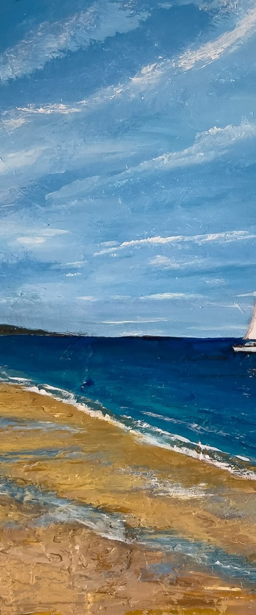 Sailing the coast of Jersey by KM Arts