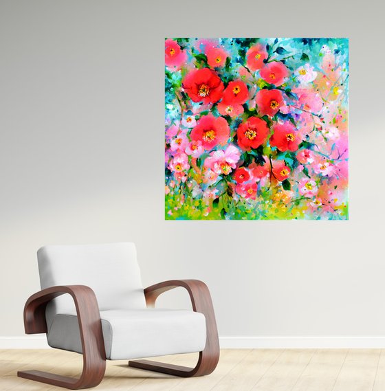 I've Dreamed 59 Pink and Red Camellias Field