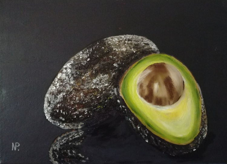 Avocado Still Life Fruit Original Oil Paintin Artfinder