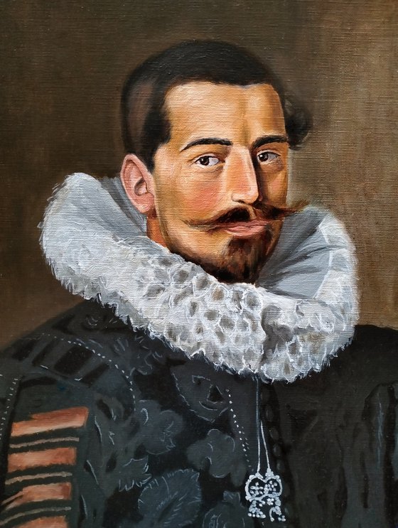 Copy of Frans Hals "Portrait of Jacob Olycan" (70х60cm)