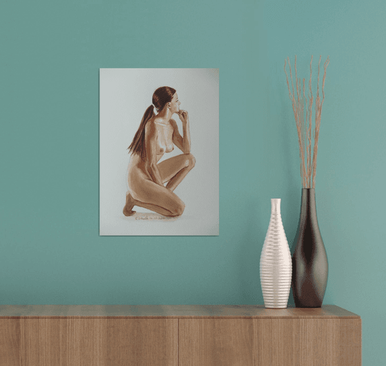 Kneeling female nude