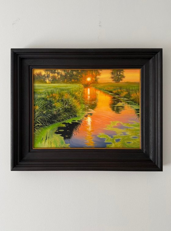 Golden River Sunset