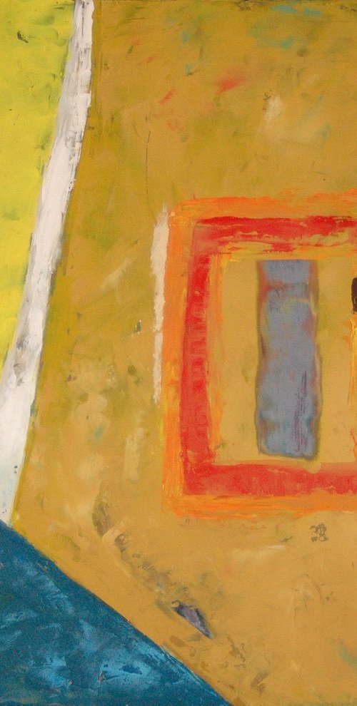 "A Try To Match". Cold wax and oil. Minimalism. by Rumen Spasov