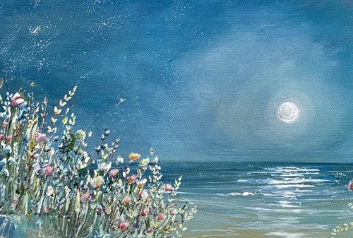 Shine on harvest moon ( Panoramic ) by Emma Sian Pritchard