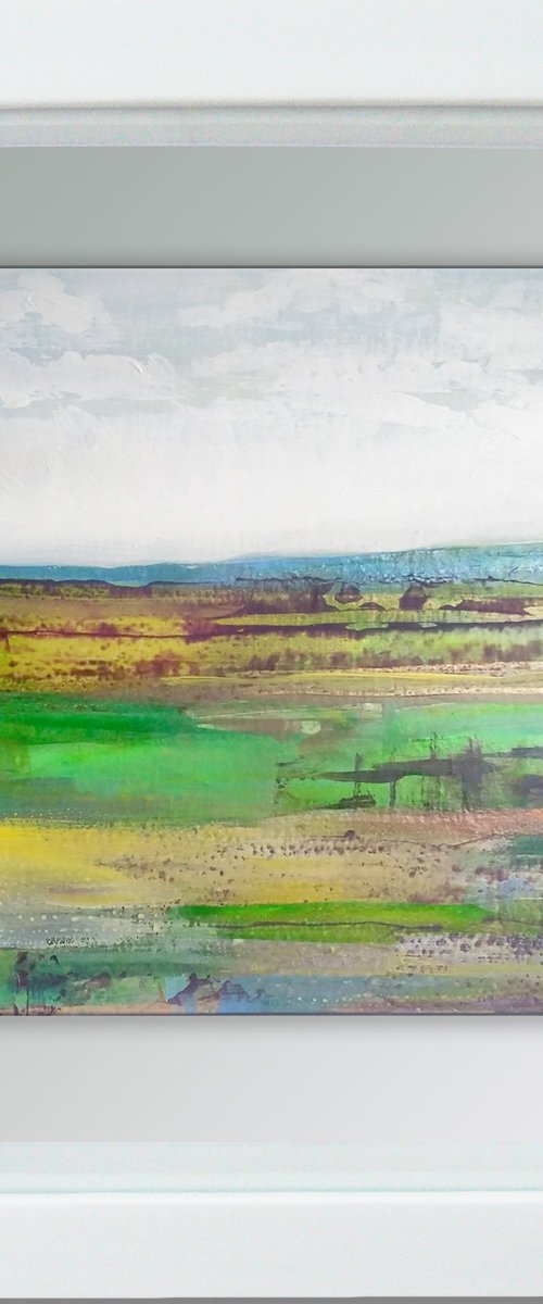 Framed ready to hang original abstract - abstract landscape #22 by Carolynne Coulson