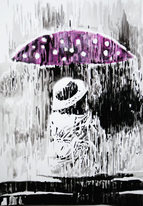 Rainy day ID # 18 / 50 X 35 cm