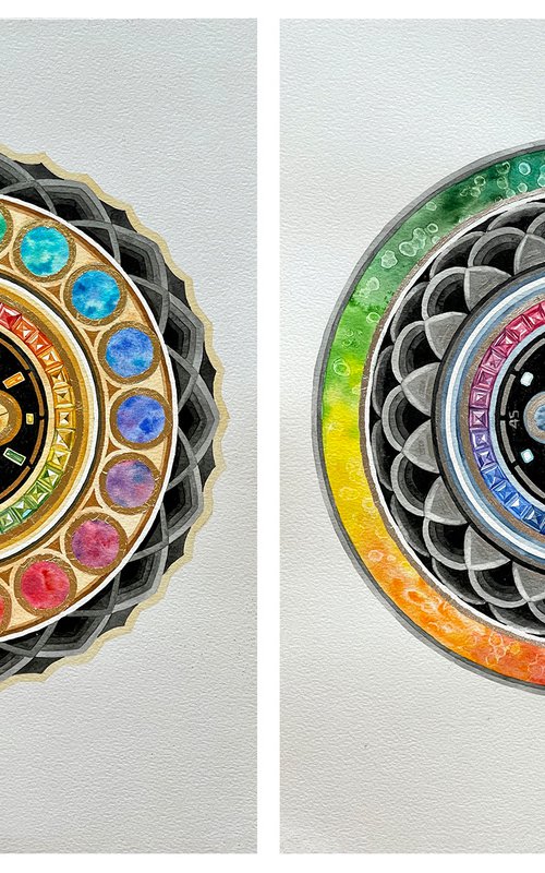 Diptych “Crown Collection 2. Rainbow” by Diana Titova