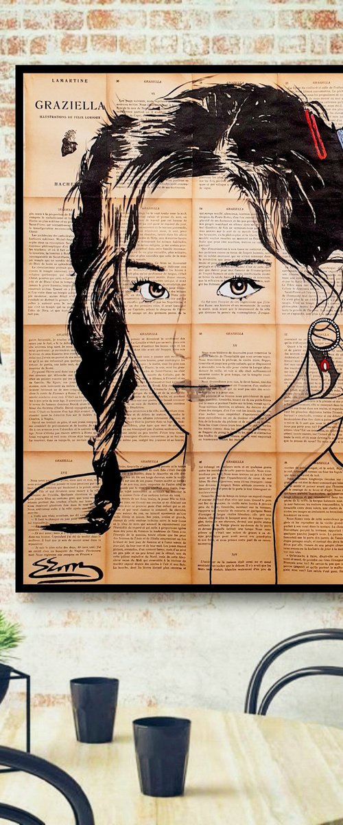 The women who wears the red earring by jan noah