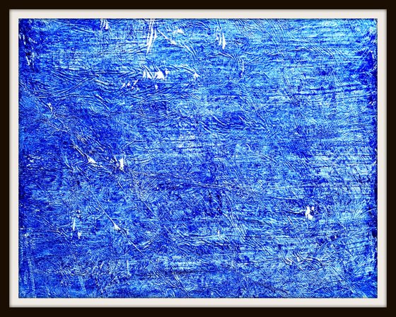 Ultramarine (n.215) - abstract landscape - 95 x 80 x 2,50 cm - ready to hang - acrylic painting on stretched canvas
