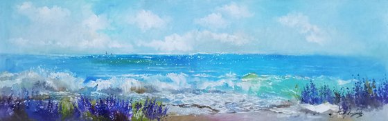 Painting with sea and lavender