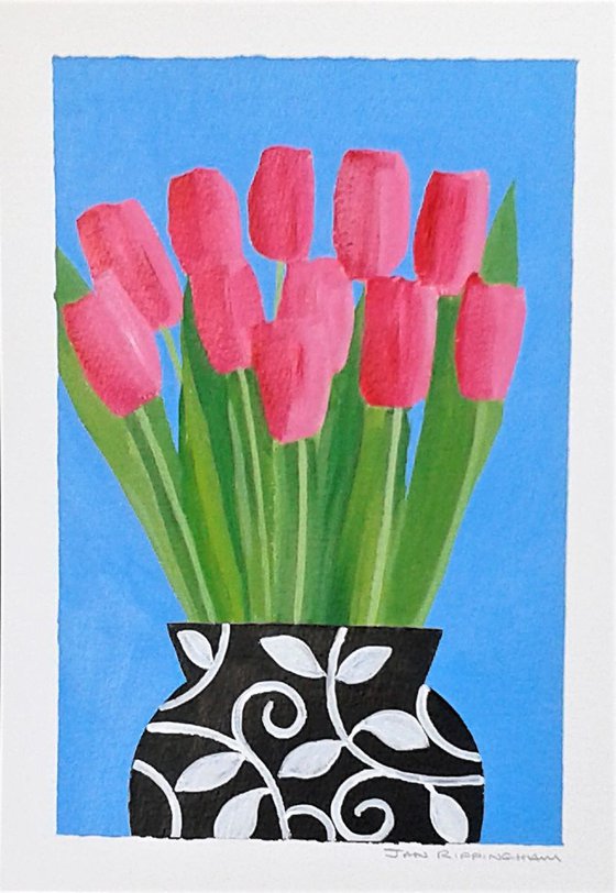 Eleven Pink Tulips